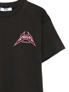 T-shirt per bambina MSGM Kids nera con stampa logo - Rubino Kids