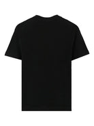 T-shirt per bambina MSGM Kids nera con strass - Rubino Kids
