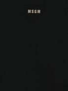 T-shirt per bambina MSGM Kids nero con collo alto - Rubino Kids