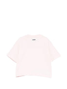T-shirt per bambina MSGM Kids rosa con dettaglio nodo - Rubino Kids