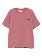 T-shirt per bambina MSGM Kids rosa con stampa logo - Rubino Kids