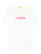 T-shirt per bambina Off - White Kids bianca con logo stampato e orlo dritto - Rubino Kids