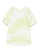 T-shirt per bambina Scotch & Soda Kids verde a righe - Rubino Kids