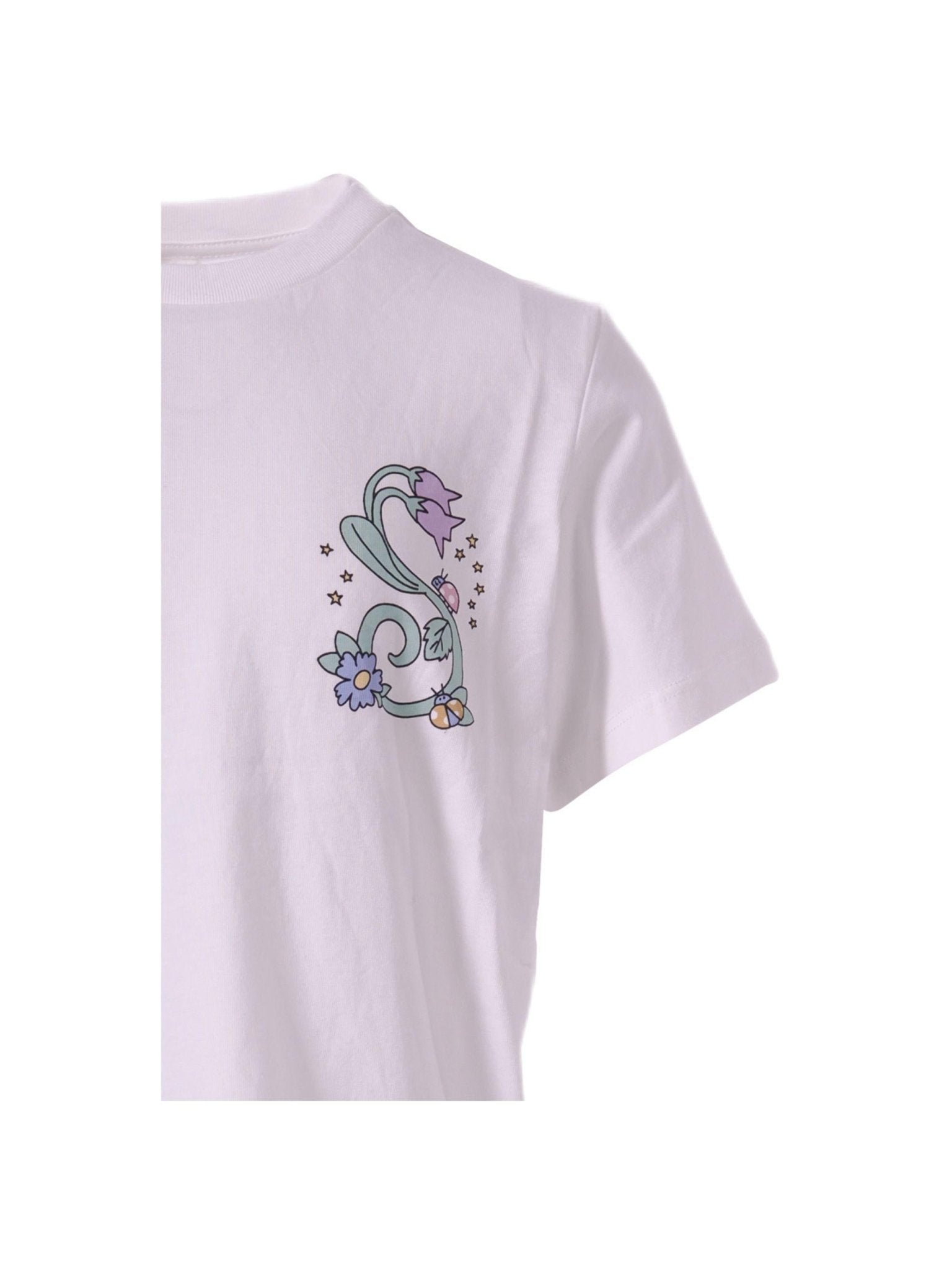 T-shirt per bambina Stella McCartney bianca con stampa floreale - Rubino Kids