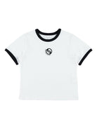 T-shirt per bambina Stella McCartney Kids bianca con dettagli del logo sul davanti - Rubino Kids