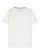 T-shirt per bambina Stella McCartney Kids bianca con logo sul davanti - Rubino Kids