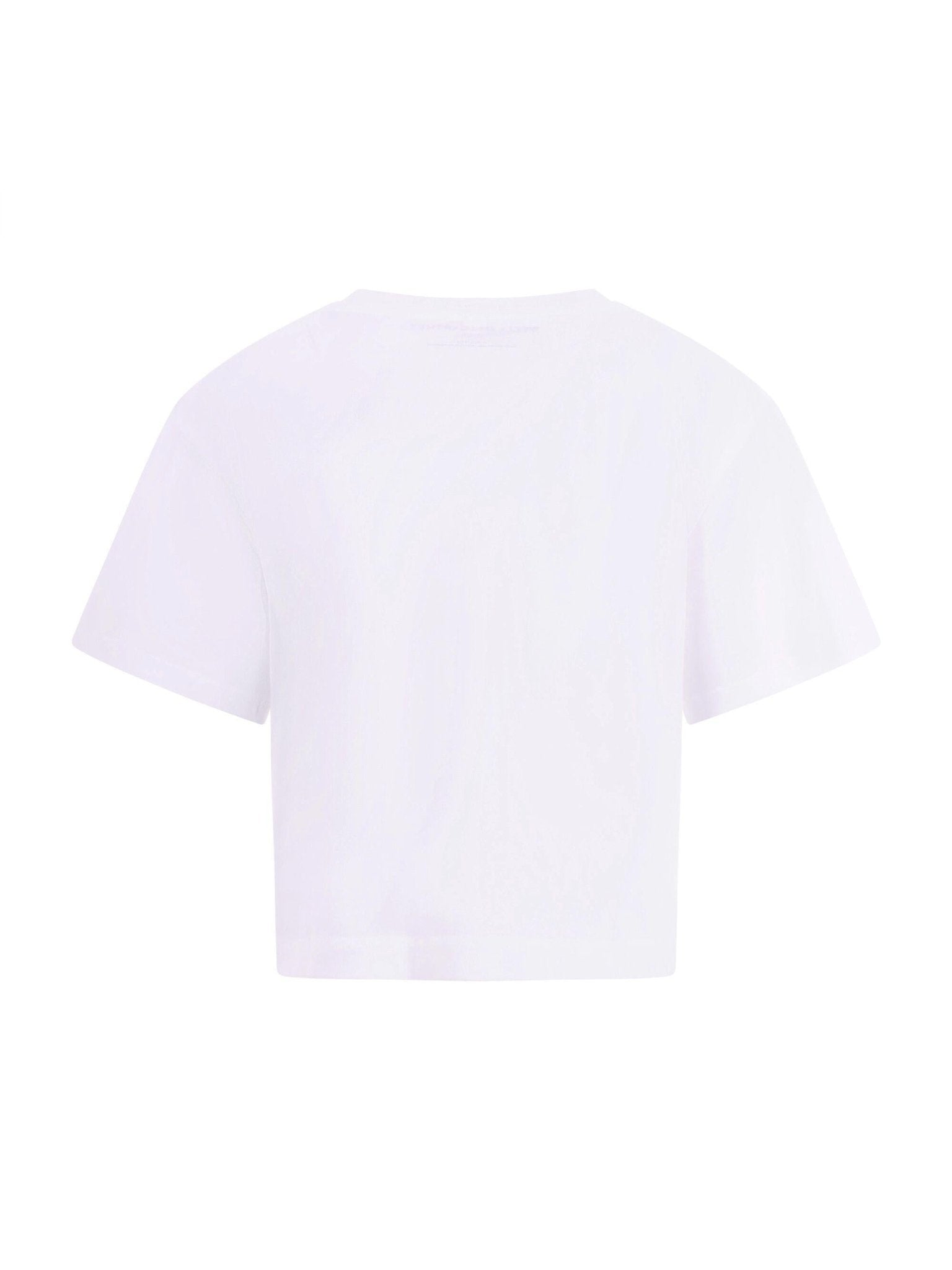 T-shirt per bambina Stella McCartney Kids bianca con stampa grafica sul davanti - Rubino Kids