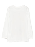 T-shirt per bambina Stella McCartney Kids bianco a maniche lunghe con stampa grafica - Rubino Kids