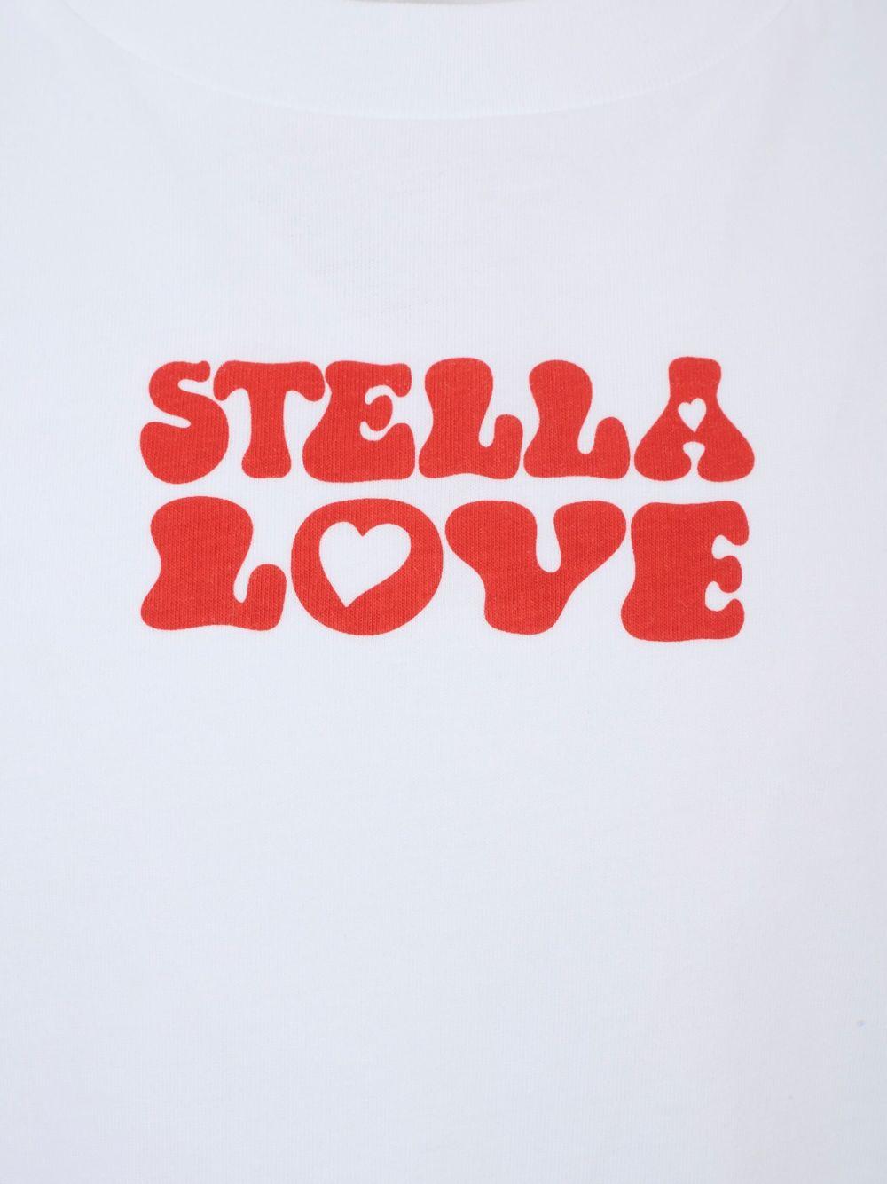 T-shirt per bambina Stella McCartney Kids bianco con stampa - Rubino Kids