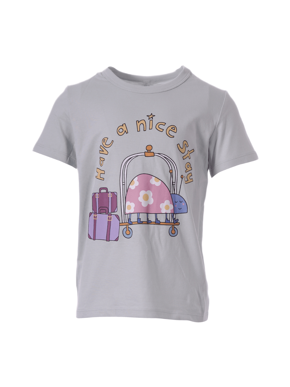 T-shirt per bambina Stella McCartney Kids grigia con stampa grafica sul davanti - Rubino Kids