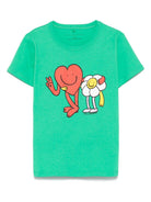 T-shirt per bambina Stella McCartney Kids verde con stampa grafica - Rubino Kids