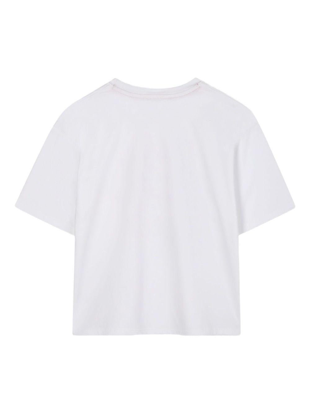 T-shirt per bambina The Marc Jacobs Kids bianca con stampa grafica - Rubino Kids