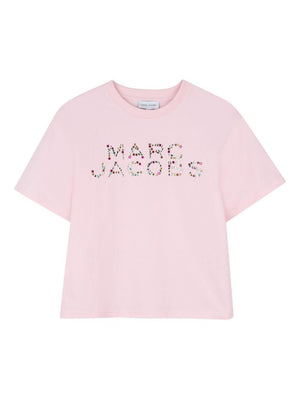 The Marc Jacobs Kids pink logo print T-shirt for girls