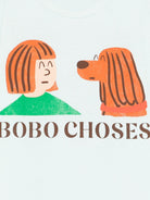 T-shirt per bambini Bobo Choses bianca con stampa grafica sul davanti - Rubino Kids