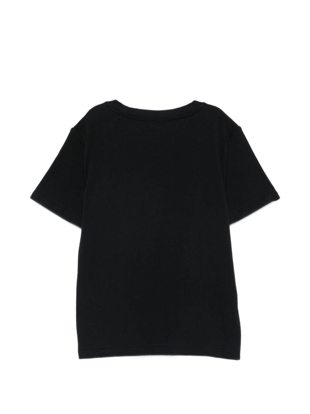 T-shirt per bambini Bonpoint nera con logo sul davanti - Rubino Kids