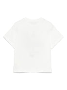 T-shirt per bambini Fendi Kids bianco con stampa grafica - Rubino Kids