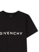 T-shirt per bambini Givenchy Kids nero con caratteristicmo motivo 4G - Rubino Kids
