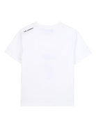 T-shirt per bambini Karl Lagerfeld kids bianca con stampa Ikonik Karl - Rubino Kids