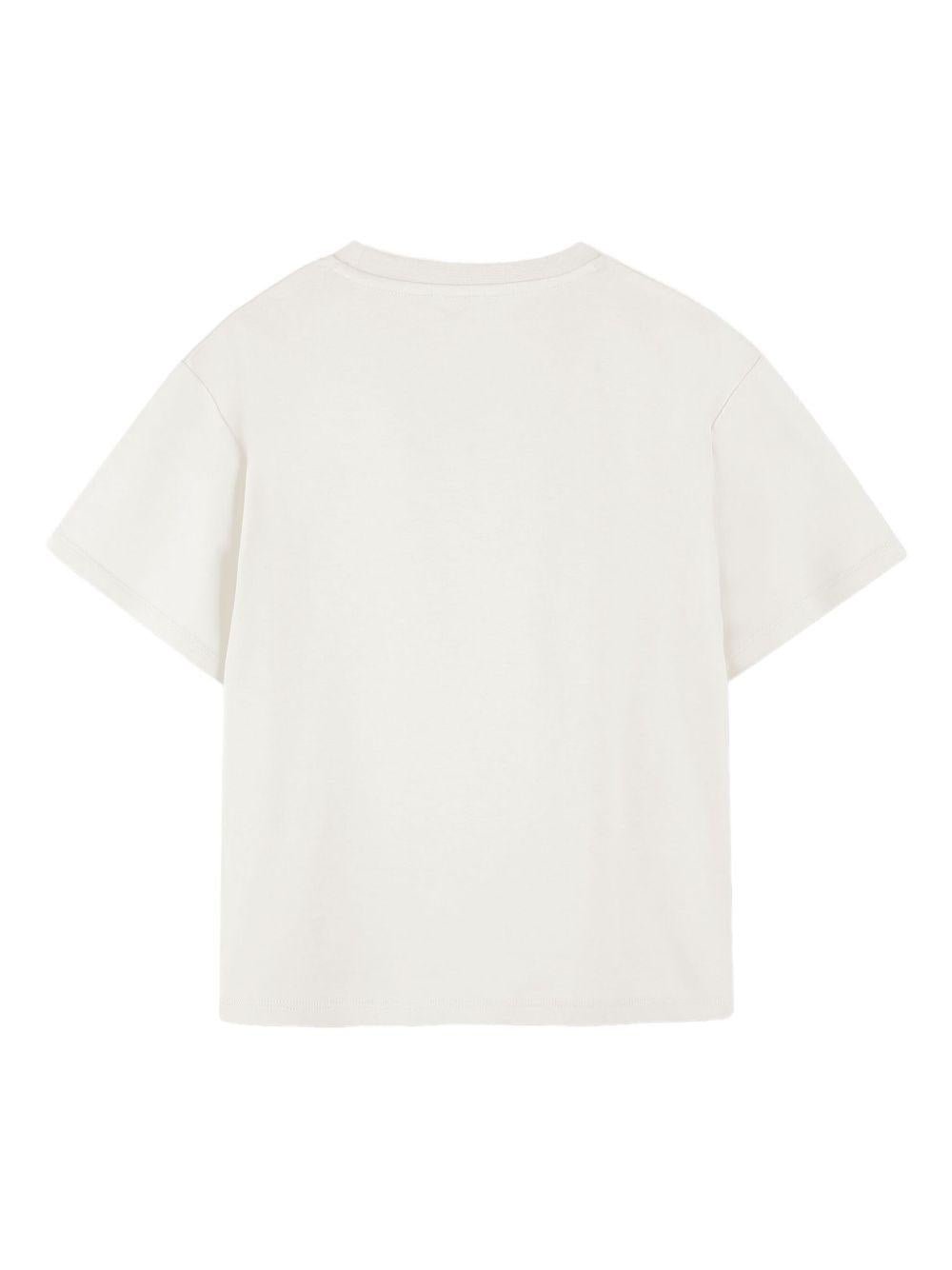 T-shirt per bambini Kenzo Kids bianco con stampa Tiger Head - Rubino Kids