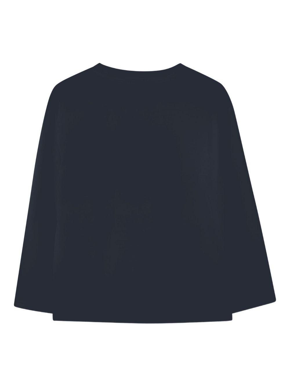 T-shirt per bambini Kenzo Kids blu con stampa a fiori - Rubino Kids