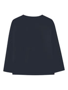T-shirt per bambini Kenzo Kids blu con stampa a fiori - Rubino Kids