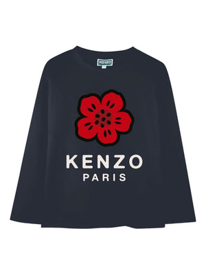 Kenzo Kids blue floral print T-shirt for children