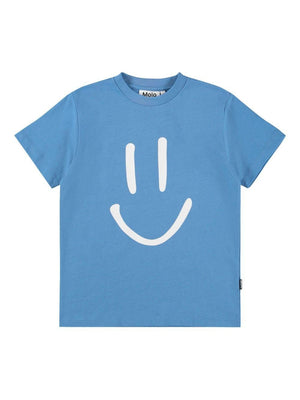 T-shirt per bambini Molo azzurra con stampa smile