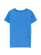 T-shirt per bambini Moschino Kids azzurra con ricamo Teddy Bear - Rubino Kids
