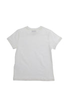 T-shirt per bambini Moschino Kids bianca con ricamo Teddy Bear - Rubino Kids