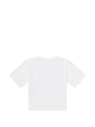 T-shirt per bambini Moschino Kids bianca con stampa grafica tre Teddy Bear - Rubino Kids