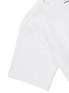 T-shirt per bambini Moschino Kids bianca con stampa grafica tre Teddy Bear - Rubino Kids