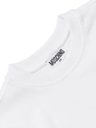 T-shirt per bambini Moschino Kids bianca con taschino sul petto - Rubino Kids
