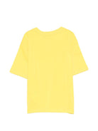 T-shirt per bambini Moschino Kids gialla con logo sul davanti - Rubino Kids