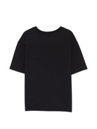 T-shirt per bambini Moschino Kids nera con logo sul davanti - Rubino Kids