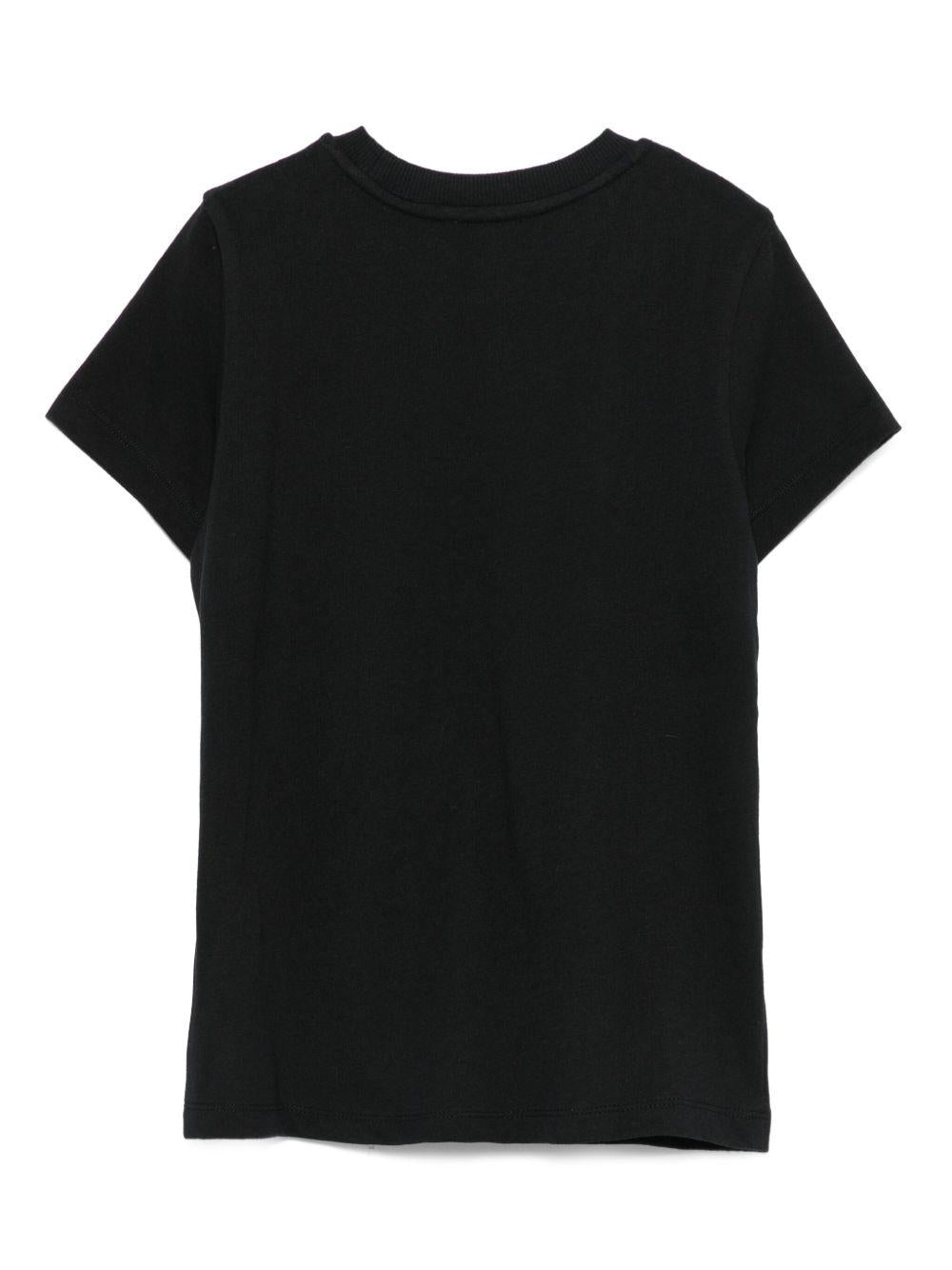 T-shirt per bambini Moschino Kids nera con stampa Teddy Bear - Rubino Kids