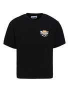 T-shirt per bambini Moschino Kids nero con logo Teddy Bear - Rubino Kids