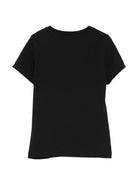 T-shirt per bambini Moschino Kids nero con stampa logo - Rubino Kids