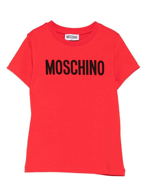 T-shirt per bambini Moschino Kids rossa con logo