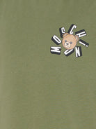 T-shirt per bambini Moschino Kids verde con stampa Teddy Bear - Rubino Kids