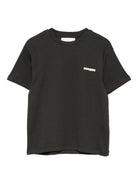 T-shirt per bambini MSGM Kids nero con stampa logo - Rubino Kids