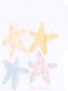 T-shirt per bambini Stella McCartney Kids bianca con stampa stelle marine - Rubino Kids