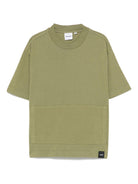 T-shirt per bambino Aspesi Kids verde in cotone con tasca frontale - Rubino Kids