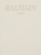 T-shirt per bambino Balmain Kids beige con stampa con logo sul davanti - Rubino Kids