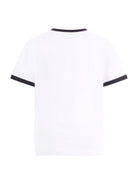 T-shirt per bambino Balmain Kids bianca con dettagli a contrasto - Rubino Kids