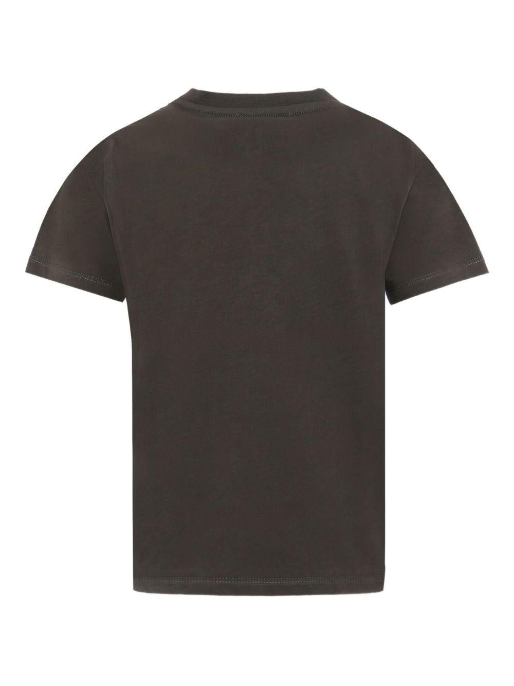 T-shirt per bambino Balmain Kids grigio scuro con logo ricamato sul petto - Rubino Kids