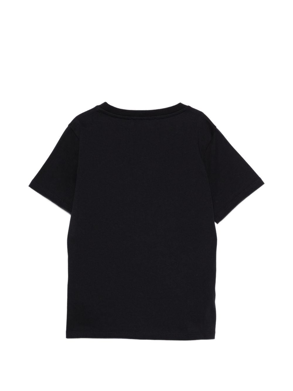 T-shirt per bambino Balmain Kids nera con logo sul davanti - Rubino Kids