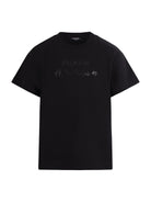 T-shirt per bambino Balmain Kids nera con logo sul fronte - Rubino Kids