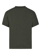 T-shirt per bambino Balmain Kids verde con logo ricamato e girocollo - Rubino Kids