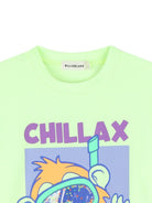 T-shirt per bambino Billieblush verde con stampa grafica - Rubino Kids