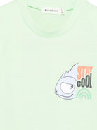 T-shirt per bambino Billieblush verde con stampa grafica - Rubino Kids